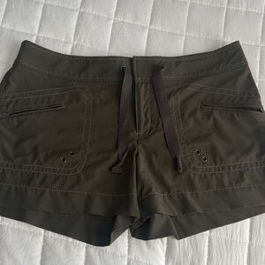 Women’s Athleta Olive Green Drawstring Performance Shorts